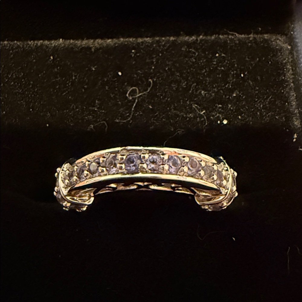 Silver Ring with Tanzanite Stones